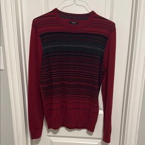 Men's Red Striped Sweater